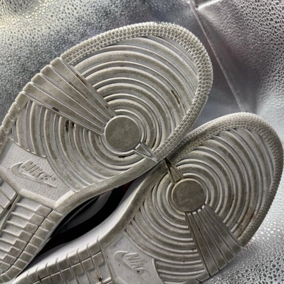 RARE 🚀 Size 12 - Air Jordan‎ 1 Mid Gym Red White Black Bred Women BQ6472 601 - Picture 10 of 11